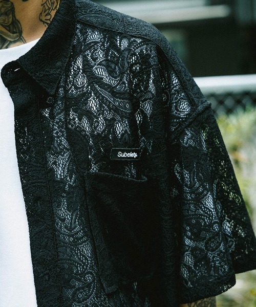 Subciety シャツ LACE SHIRT メンズ : ZOZOTOWN Yahoo!店 - 通販