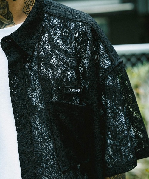 シャツ ブラウス メンズ LACE SHIRT｜zozo｜10