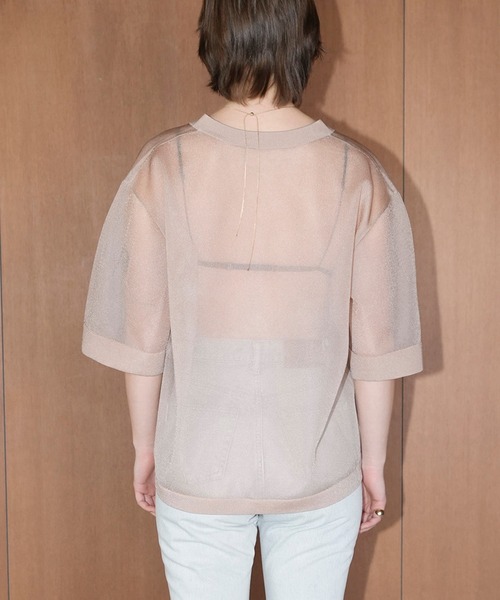 CLANE（クラネ） ニット セーター SHEER V NECK KNIT TOPS レディース