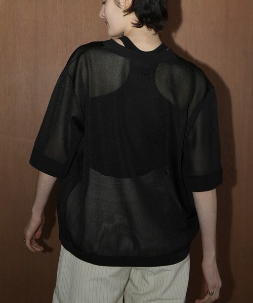 CLANE（クラネ） ニット セーター SHEER V NECK KNIT TOPS レディース