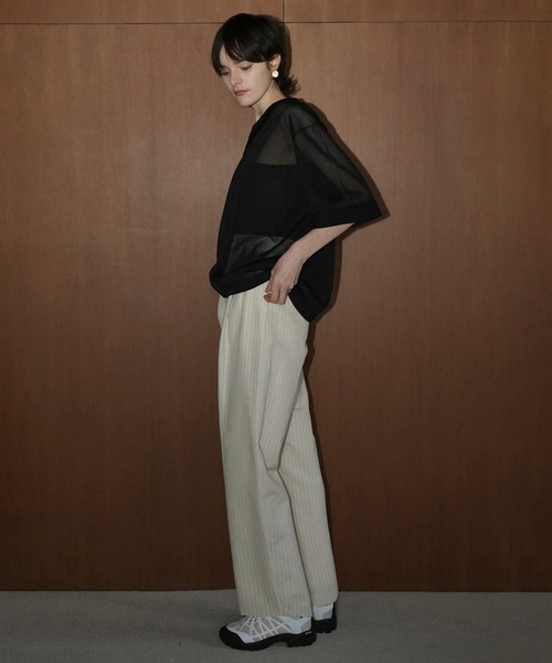 CLANE（クラネ） ニット セーター SHEER V NECK KNIT TOPS レディース