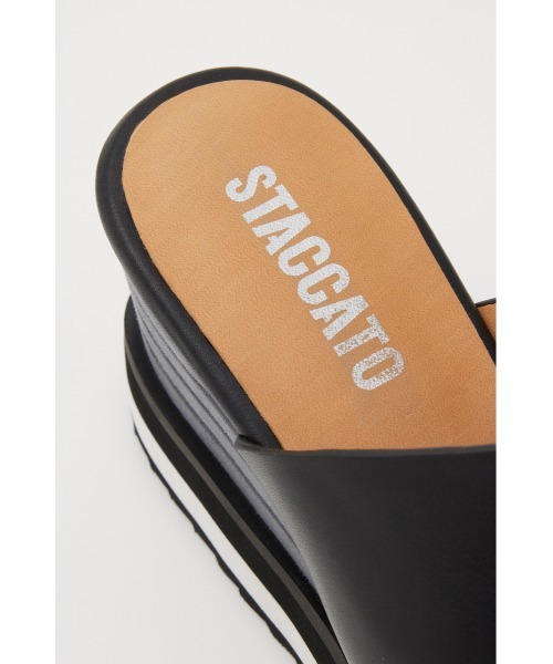 STACCATO ミュール【新品・完売品】 STACCATO サンダル ロワールステップウェッジヒールミュール