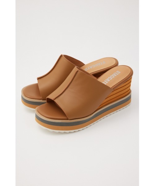スタッカート　美品サンダル　ミュール STACCATO サンダル ロワールステップウェッジヒールミュール