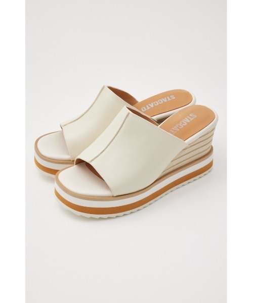STACCATO ミュール【新品・完売品】 STACCATO サンダル ロワールステップウェッジヒールミュール