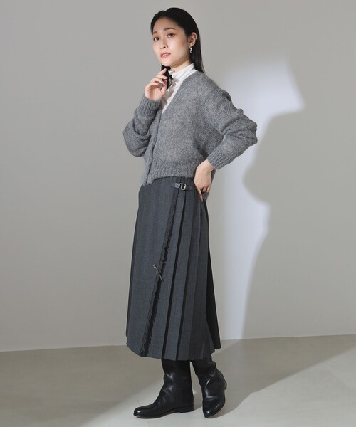 Demi-Luxe BEAMS ニット セーター アルパカ ラメ Vネック カーディガン 