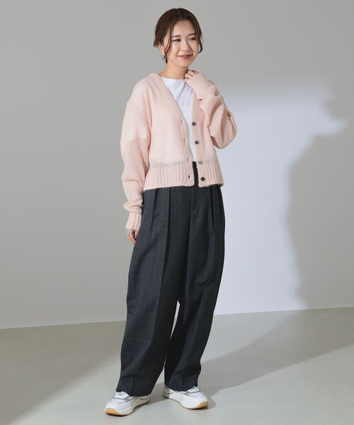 Demi-Luxe BEAMS ニット セーター アルパカ ラメ Vネック カーディガン 