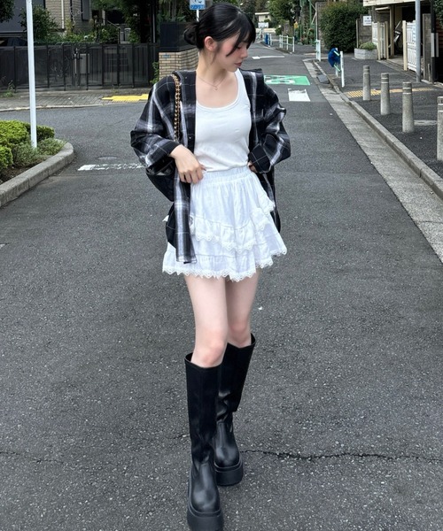 Ada. スカート インパン裏地 レース フリル ミニスカート