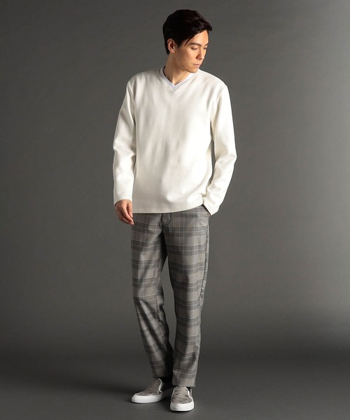 malo カットソー MONSIEUR NICOLE（ムッシュニコル） tシャツ メランジダブルフェイス V