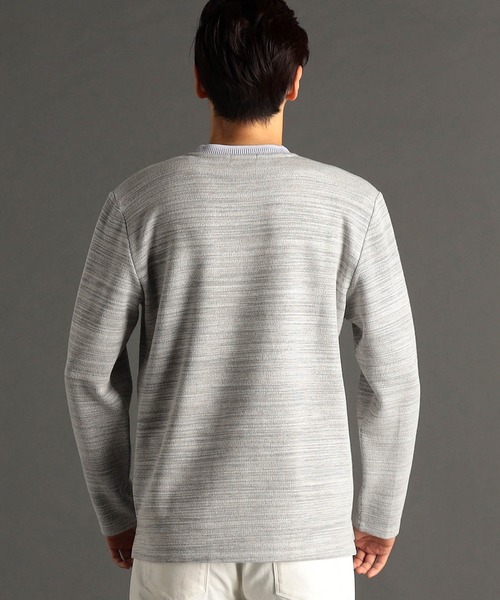 malo カットソー MONSIEUR NICOLE（ムッシュニコル） tシャツ メランジダブルフェイス V