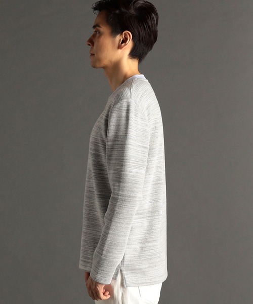 malo カットソー MONSIEUR NICOLE（ムッシュニコル） tシャツ メランジダブルフェイス V