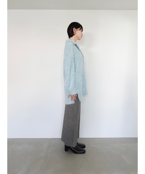 スカート SHETLAND KNIT SKIRT JOSE MOON スカート TULLE SHAGGY KNIT SKIRT/チュールシャギー