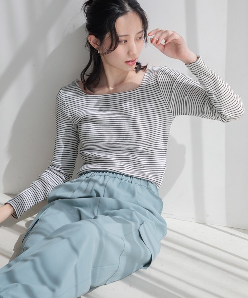 LOWRYS FARM（ローリーズファーム） tシャツ 2WAYリブタイトロング