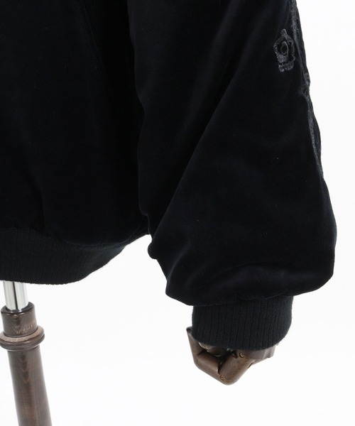 スカジャン 「ADAMPATEK/アダムパテック」aging reversible souvenir jacket / エイジング加工ベロアスカジャンの画像