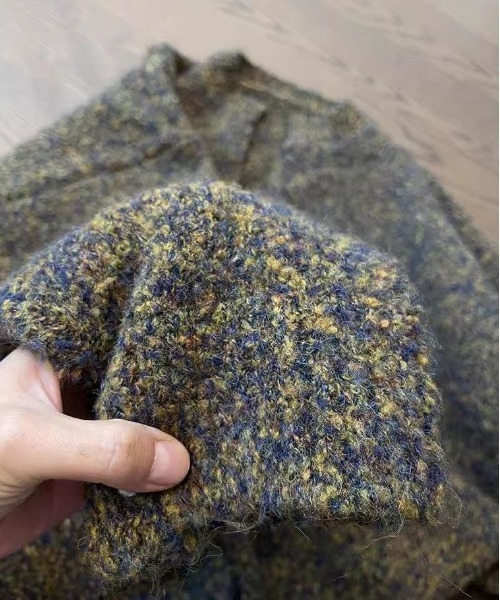 FreeZone セーター ニット 秋冬厚手トレーナー ニット 防寒苔色 V