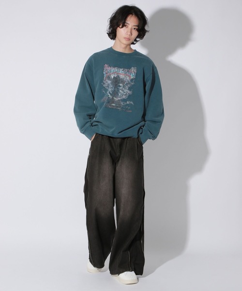 Anui 【UNISEX/Rサイズ】タックギャザーデニム Anui（アニュイ） ジーンズ デニム デニムパンツ 「UNISEX/3サイズ展開