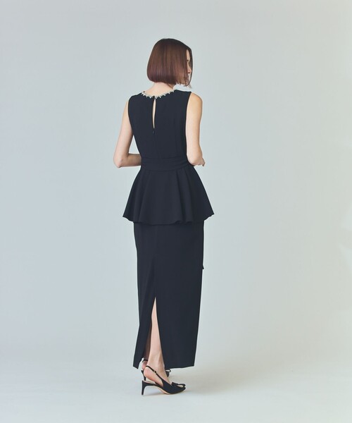グレースコンチネンタル☆フリルジャケット　リボン　ブラック　ペプラム　フリンジ GRACE CONTINENTAL｜ペプラムリボンドレス | Rakuten Fashion