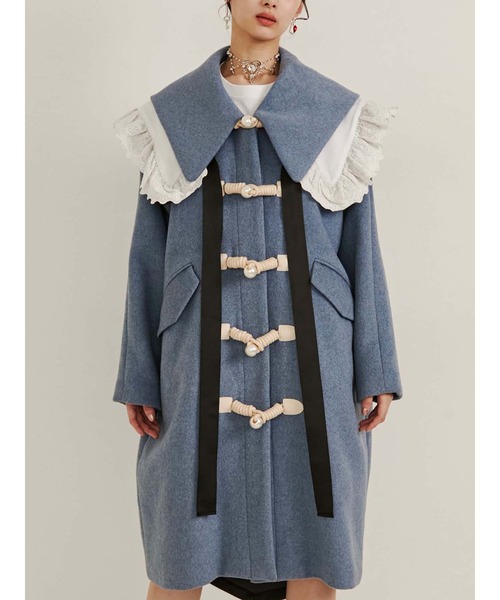 PAMEO POSE（パメオ ポーズ） ダッフルコート FREE スカイブルー