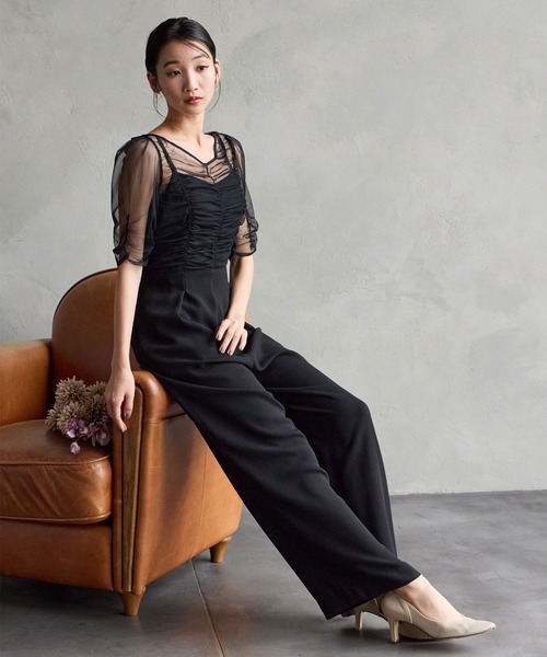 AIMER オールインワンパーティードレスパンツ