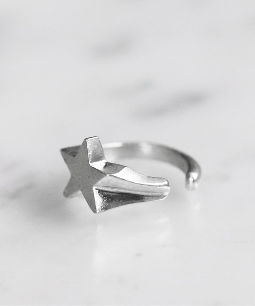 イヤーカフ vv jewelry 星シルバーイヤカフ レディース メンズ チェーンドロップイヤーカフ シルバー サージカルステンレス シルバー ONE SIZE