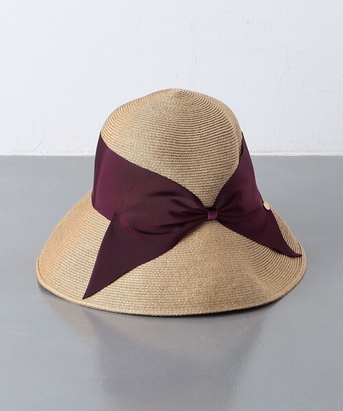 帽子 ハット Athena New York / Risako Raffia Athena New York Risako Stripe | 57cm(58) Nude Navy (71