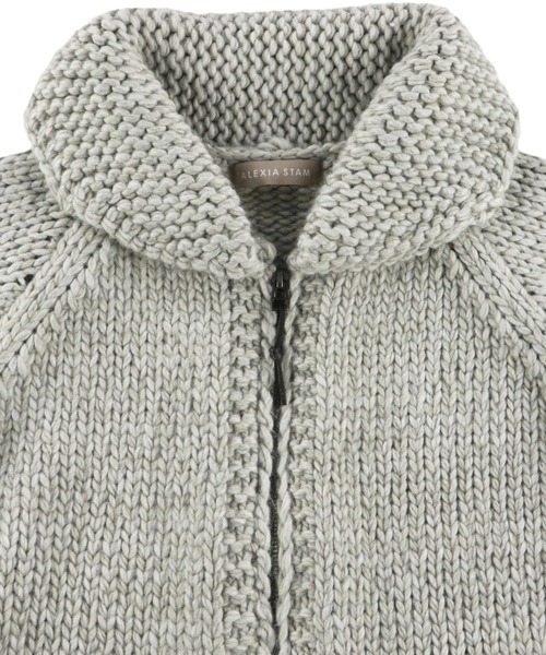 「ALEXIA STAM」 ニットカーディガン FREE アイボリー レディース_画像4