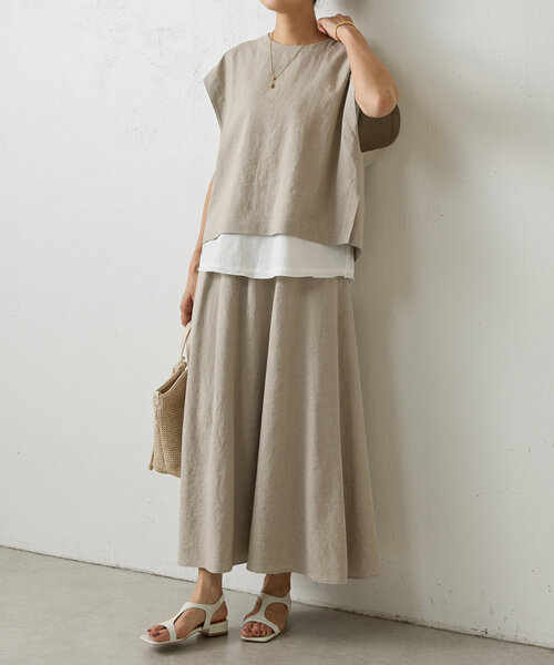 BEARDSLEY スカート リネンフレアースカート : ZOZOTOWN Yahoo