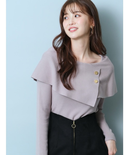 JUSGLITTY(ジャスグリッティー) 長袖ニット 2 ブラウン レディース JUSGLITTY(ジャスグリッティー) 長袖ニット 2 ブラウン レディース
