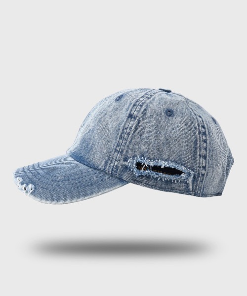 Ressaca（レサーカ） キャップ 帽子 ワンポイント刺繍ロゴダメージ加工
