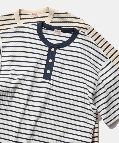Tシャツ・カットソー No.0872 stripe HENRY NECK T (3color) No.0872 stripe HENRY NECK T (3color)