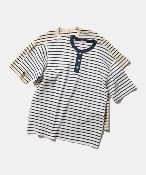 Healthknit tシャツ / 別注 Honeycomb Thermal Henry Neck T