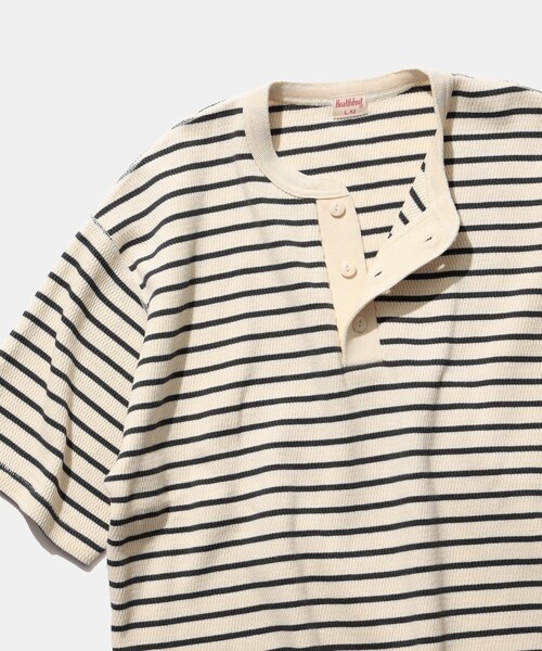 Healthknit tシャツ / 別注 Honeycomb Thermal Henry Neck T