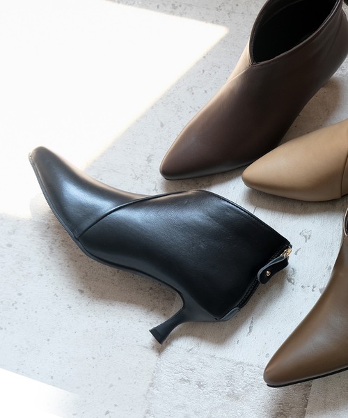 「AmiAmi」 ショートブーツ LL ダークブラウン レディース_画像2