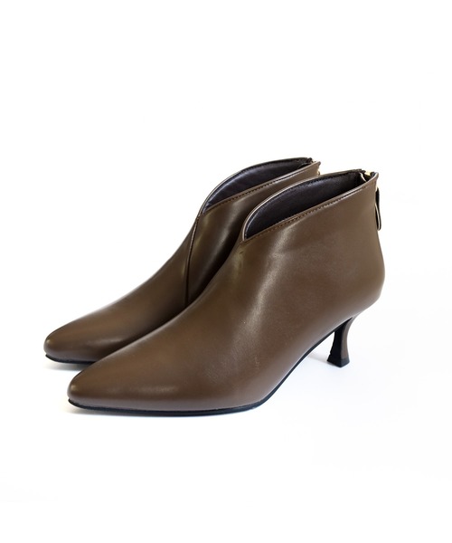 「AmiAmi」 ショートブーツ LL ダークブラウン レディース_画像6