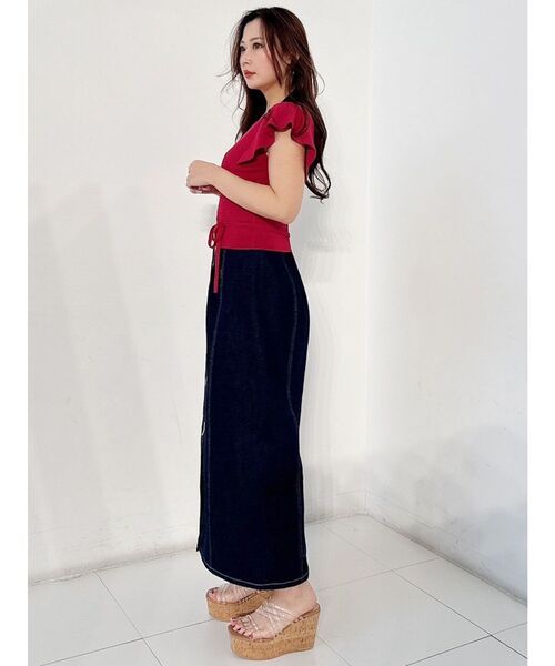 【新品】MERCURYDUO　カシュクールコンビネゾン MERCURYDUO(マーキュリーデュオ)の「カシュクールラッフル