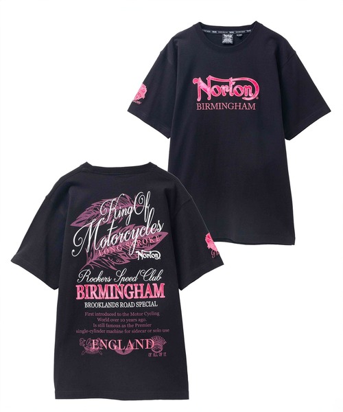 ノートン tシャツ Norton ピンクフェザーワッペンTシャツ メンズ