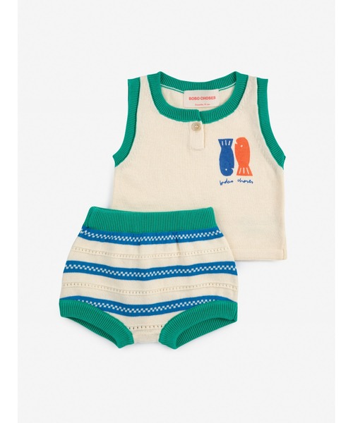 BOBO CHOSES（ボボショーズ） 出産祝い Lucky Fish knitted set