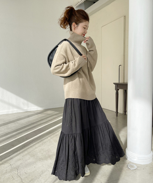 spick&span 裏毛フレアスカート　ブラック36 Spick＆Span 「Spick & Span」 フレアスカート 36 ブラック