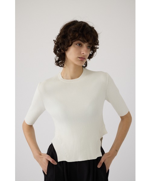 RIM.ARK サマーニット ニット セーター Round hem knit tops ラウンド