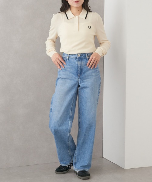 FRED PERRYリブニットポロシャツ FRED PERRY（フレッドペリー） ニット セーター シアーリブニット