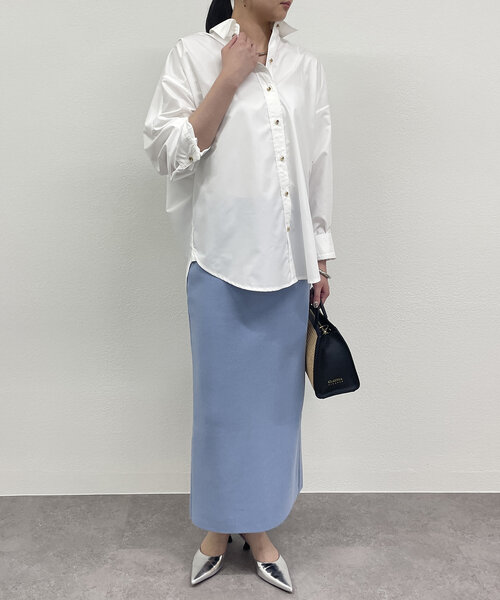 loungedress 新品スカート Lサイズも登場！】ポンチZIPタイトスカート（スカート