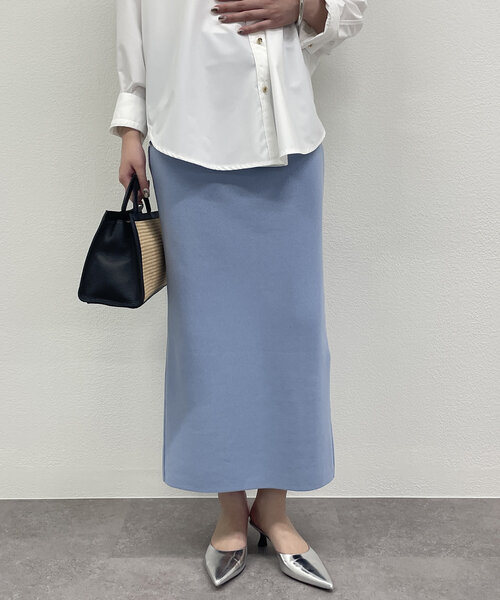 loungedress 新品スカート Lサイズも登場！】ポンチZIPタイトスカート（スカート