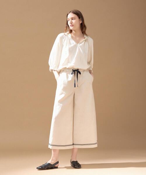 ブラウス シャツ 「LOURMARIN」ラグランギャザーブラウス レディース