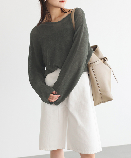 美品　SLOBE IENA スローブイエナ オーバーサイズ　プルオーバー　F SLOBE IENA ニット セーター 畔オーバープルオーバー レディース