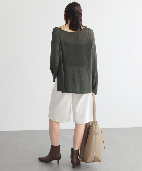 美品　SLOBE IENA スローブイエナ オーバーサイズ　プルオーバー　F SLOBE IENA ニット セーター 畔オーバープルオーバー レディース