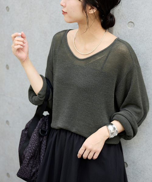 SLOBE IENA ニット セーター 畔オーバープルオーバー レディース