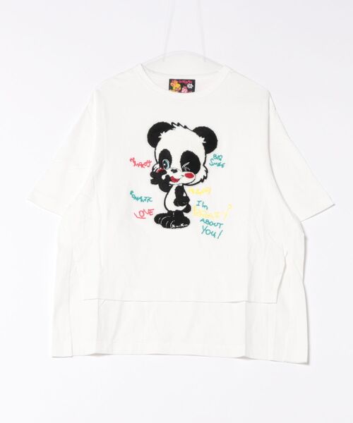 KawaeKayo tシャツ 半袖 パンダワッペンBIG-T レディース : ZOZOTOWN
