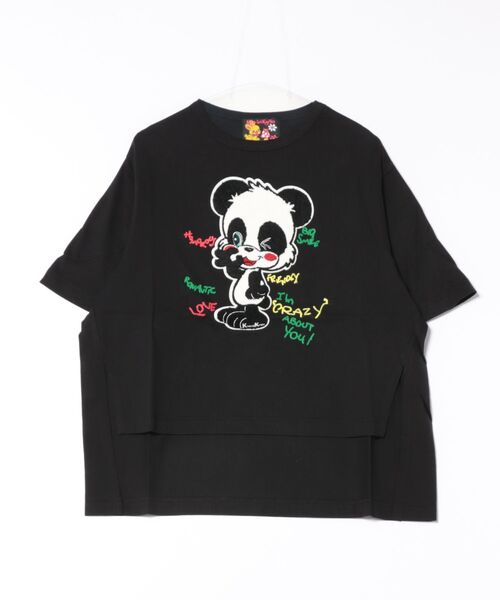 tシャツ パンダワッペンBIG-T レディース KawaeKayo tシャツ パンダワッペンBIG-T レディース : ZOZOTOWN