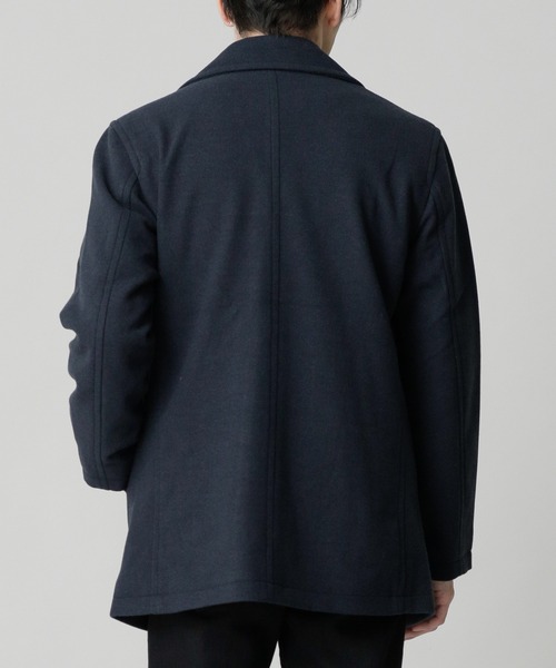 「NANO universe」 ピーコート S ネイビー メンズ_画像5