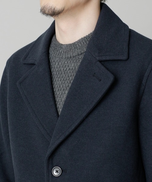 「NANO universe」 ピーコート S ネイビー メンズ_画像6