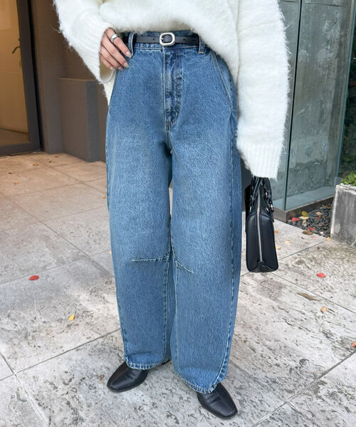 「DISCOAT」 デニムパンツ LARGE ブルー レディース